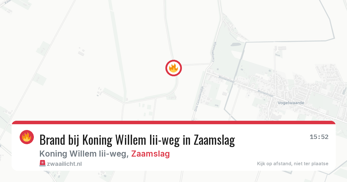 Brand bij Koning Willem Iii-weg in Zaamslag — 12 mrt 2026