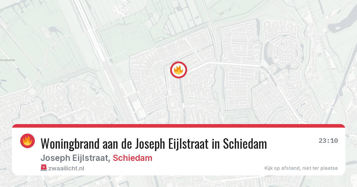 Woningbrand aan de Joseph Eijlstraat in Schiedam — 13 mei 2026