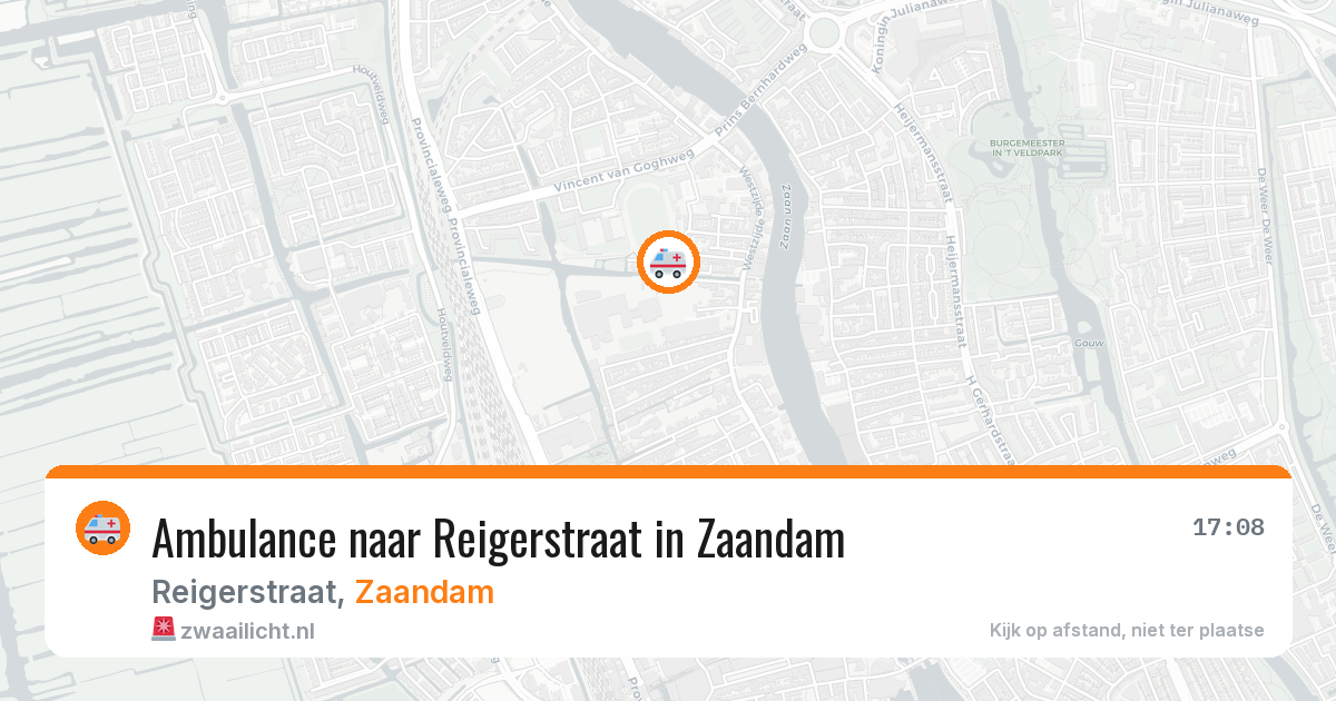 Ambulance naar Reigerstraat in Zaandam — 26 jul 2026