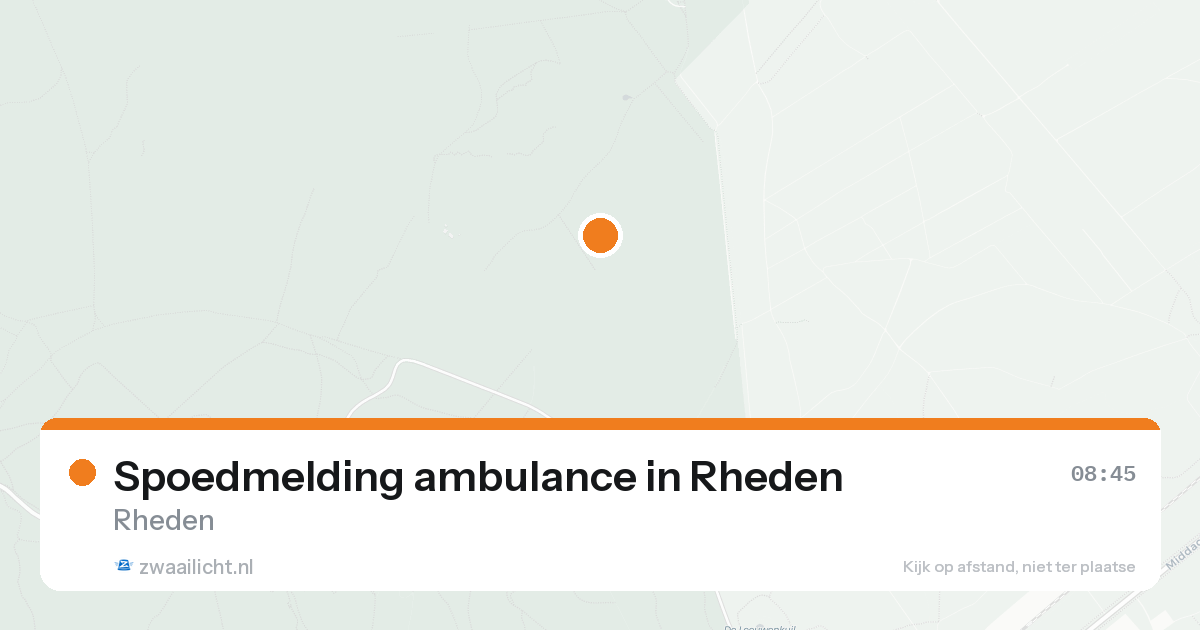Spoedmelding ambulance in Rheden — 21 aug 2026