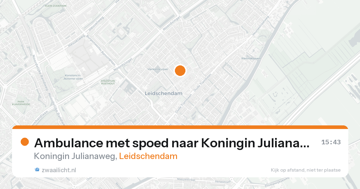Ambulance met spoed naar Koningin Julianaweg in Leidschendam — 19 aug 2026