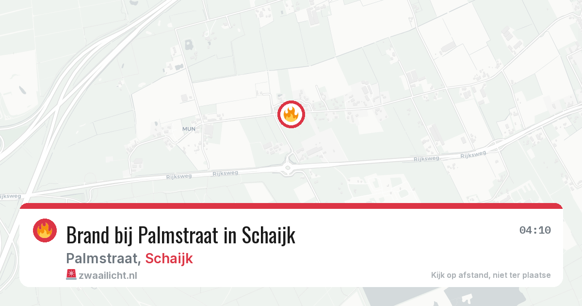 Brand bij Palmstraat in Schaijk — 10 mrt 2026