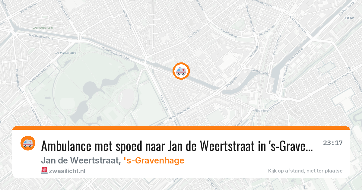Ambulance met spoed naar Jan de Weertstraat in 's-Gravenhage — 21 mrt 2026