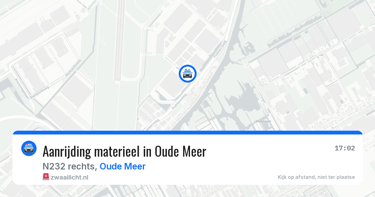 Aanrijding materieel in Oude Meer — 21 apr 2026