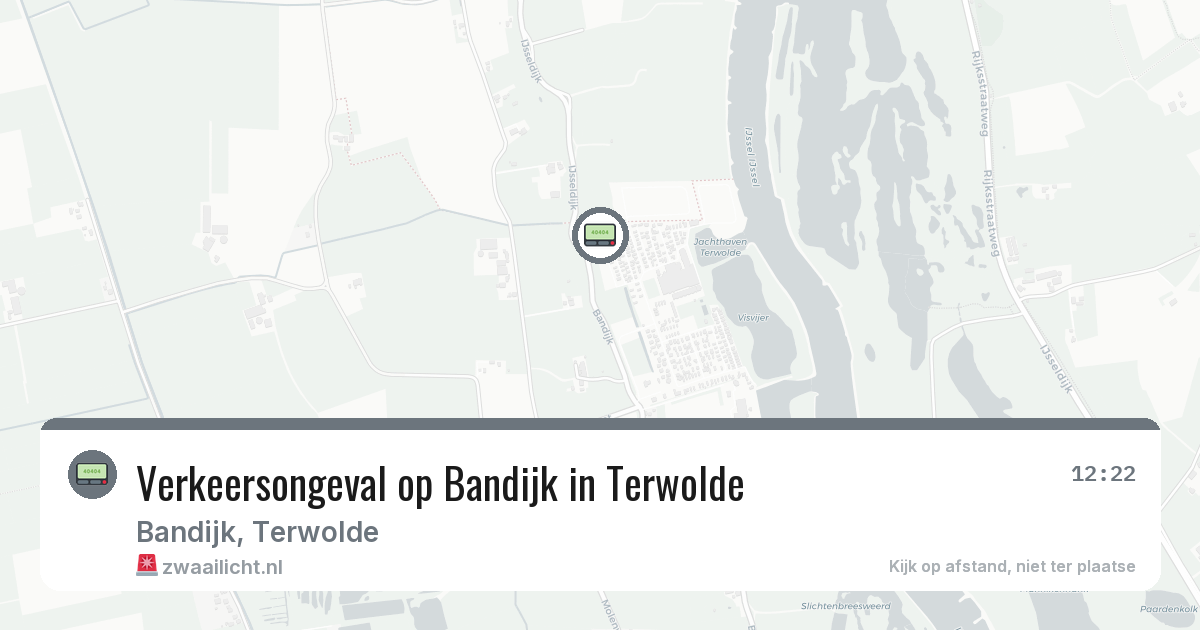 Verkeersongeval op Bandijk in Terwolde — 23 jul 2026