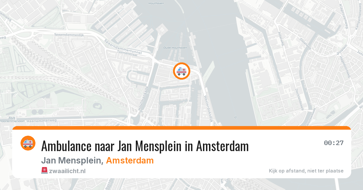 Ambulance naar Jan Mensplein in Amsterdam — 1 jul 2026