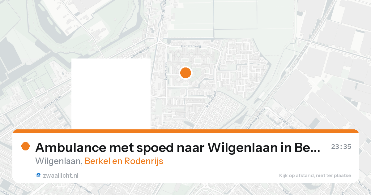 Ambulance met spoed naar Wilgenlaan in Berkel en Rodenrijs — 19 jul 2026