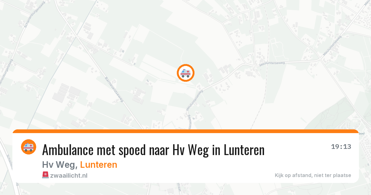 Ambulance met spoed naar Hv Weg in Lunteren — 12 aug 2026