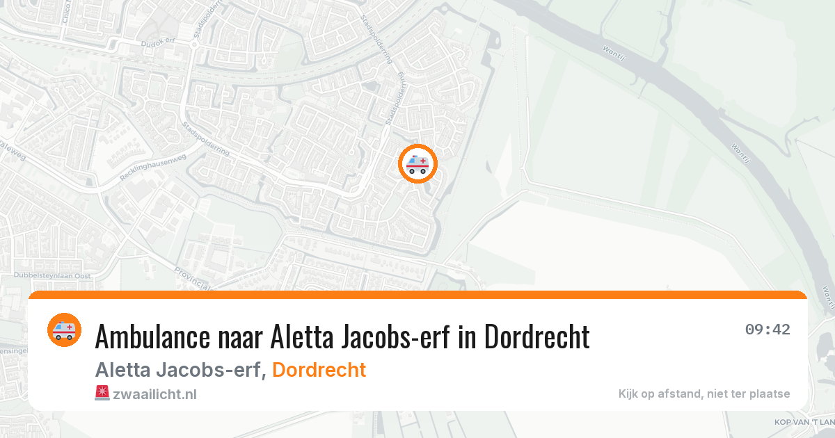 Ambulance naar Aletta Jacobs-erf in Dordrecht — 28 mrt 2026