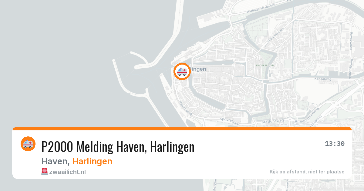 P2000 Melding Haven, Harlingen — 16 jul 2026