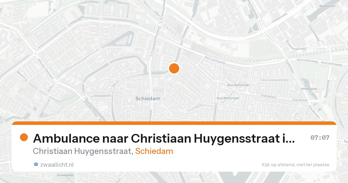 Ambulance naar Christiaan Huygensstraat in Schiedam — 5 jun 2026