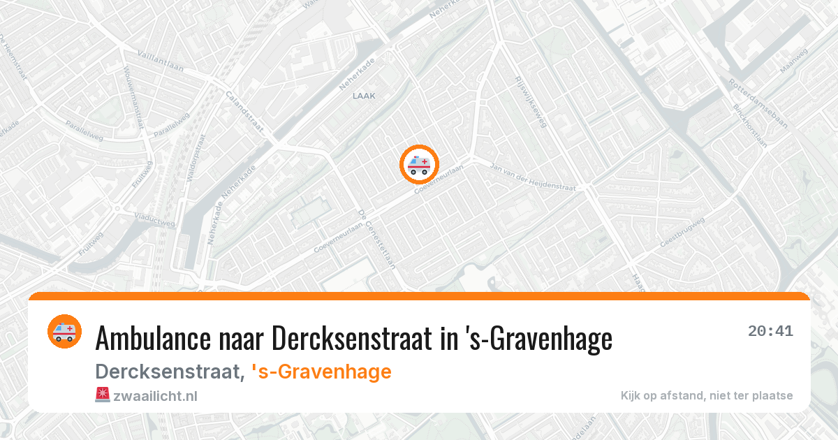 Ambulance naar Dercksenstraat in 's-Gravenhage — 6 jul 2026
