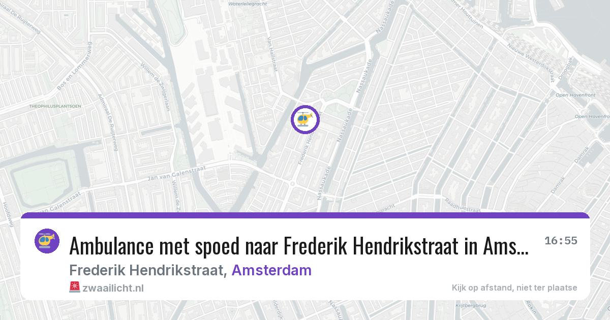 Ambulance met spoed naar Frederik Hendrikstraat in Amsterdam — 23 apr 2026