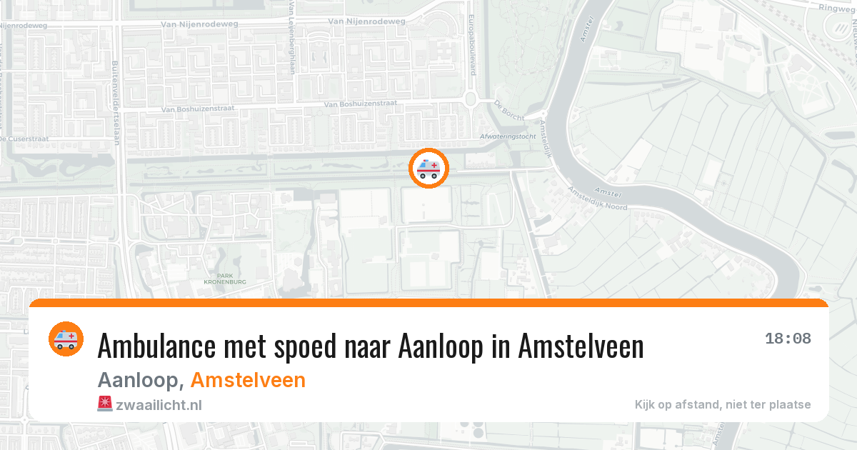 Ambulance met spoed naar Aanloop in Amstelveen — 30 mei 2026