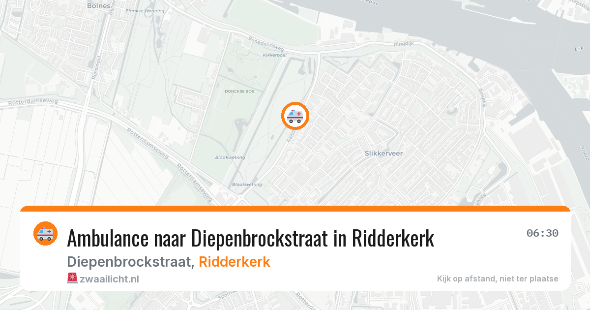 Ambulance naar Diepenbrockstraat in Ridderkerk — 30 jun 2026