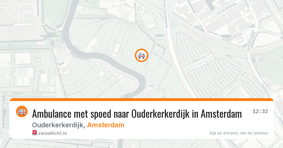 Ambulance met spoed naar Ouderkerkerdijk in Amsterdam — 23 mrt 2026