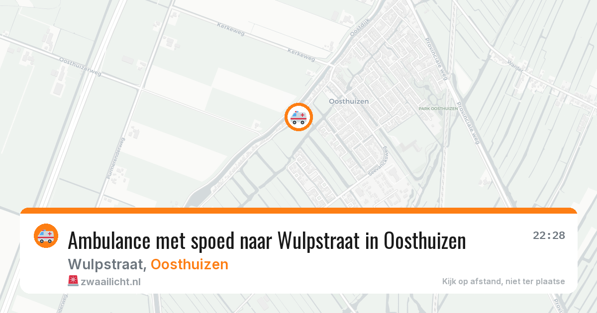 Ambulance met spoed naar Wulpstraat in Oosthuizen — 11 mei 2026