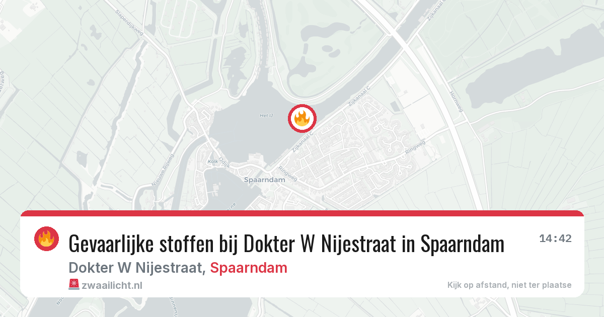 Gevaarlijke stoffen bij Dokter W Nijestraat in Spaarndam — 1 apr 2026