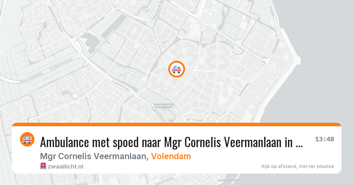 Ambulance met spoed naar Mgr Cornelis Veermanlaan in Volendam — 23 jul 2026