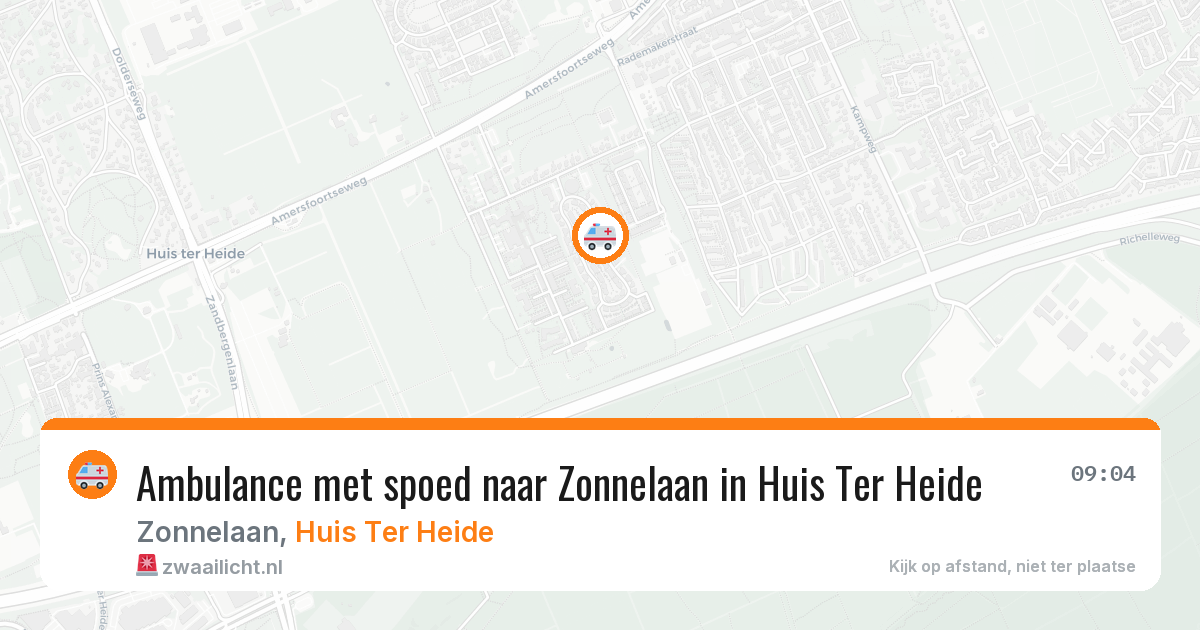 Ambulance met spoed naar Zonnelaan in Huis Ter Heide — 29 jul 2026