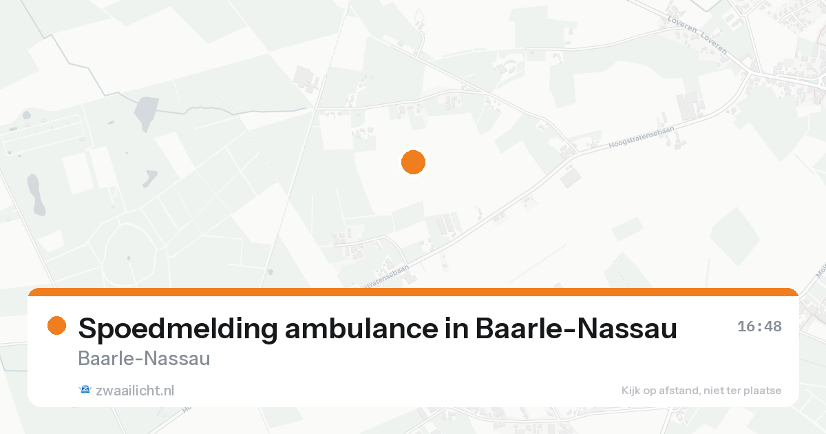 Spoedmelding ambulance in Baarle-Nassau — 17 aug 2026