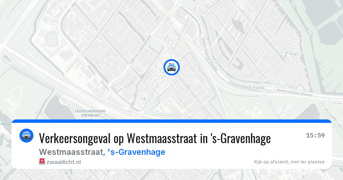 Verkeersongeval op Westmaasstraat in 's-Gravenhage — 18 mei 2026