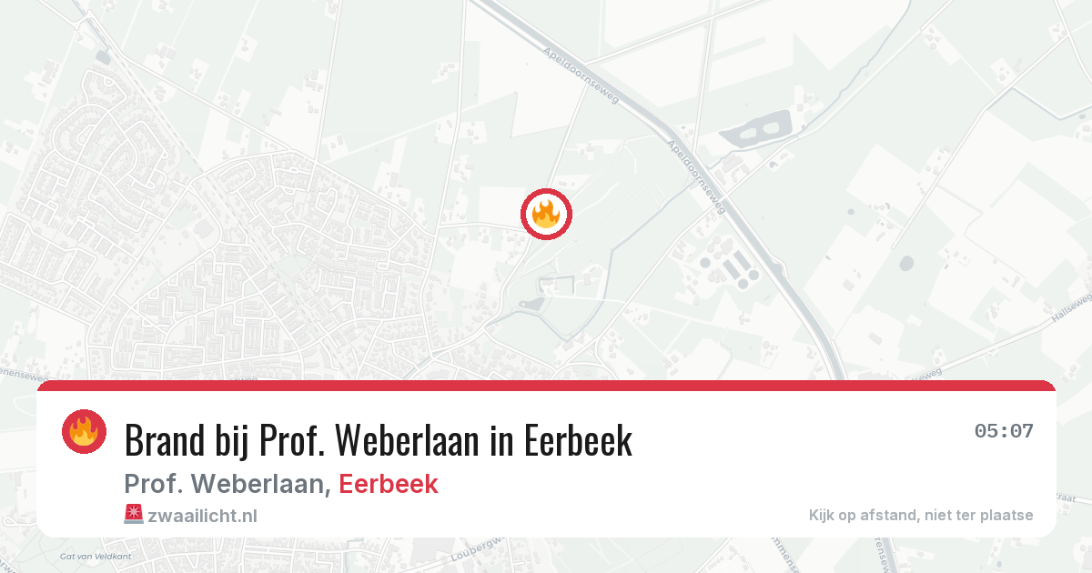 Brand bij Prof. Weberlaan in Eerbeek — 18 jul 2026