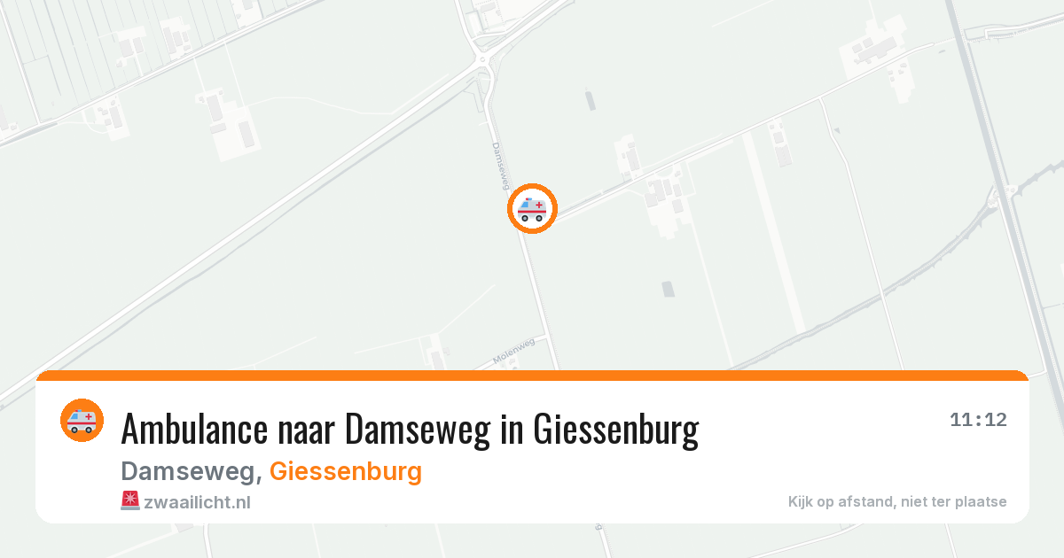 Ambulance naar Damseweg in Giessenburg — 25 jul 2026