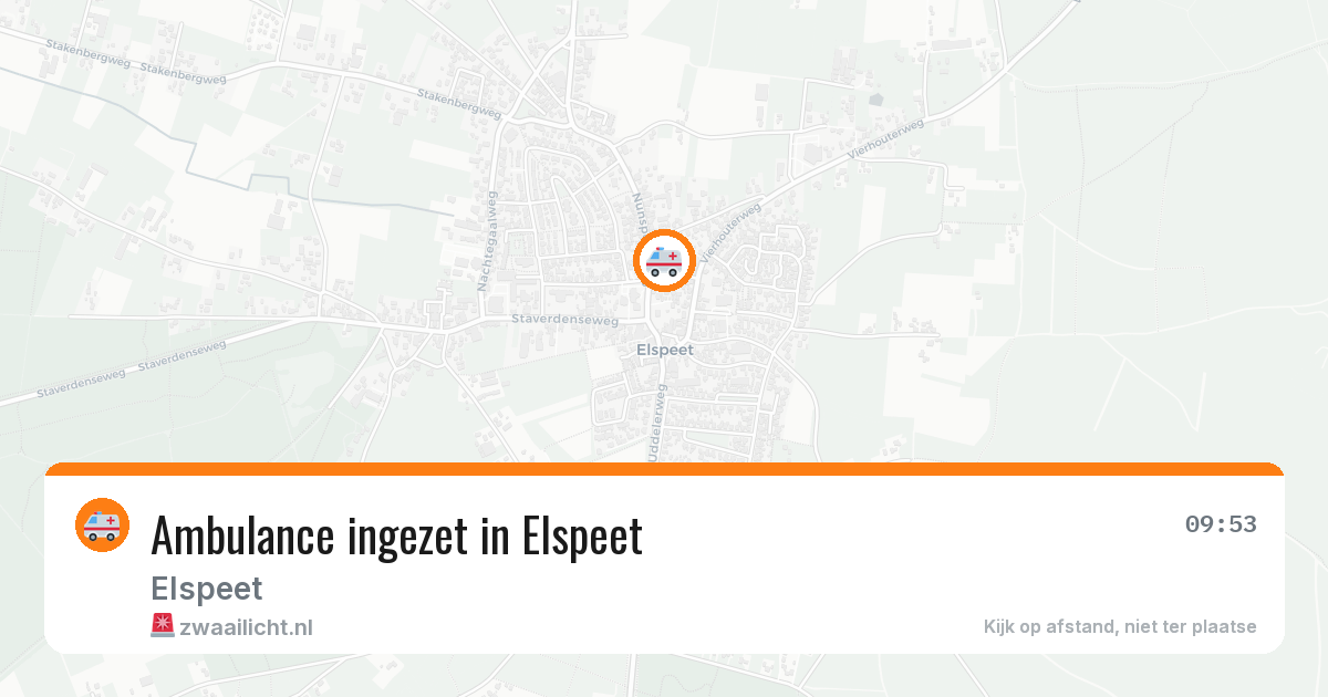 Ambulance ingezet in Elspeet — 4 aug 2026