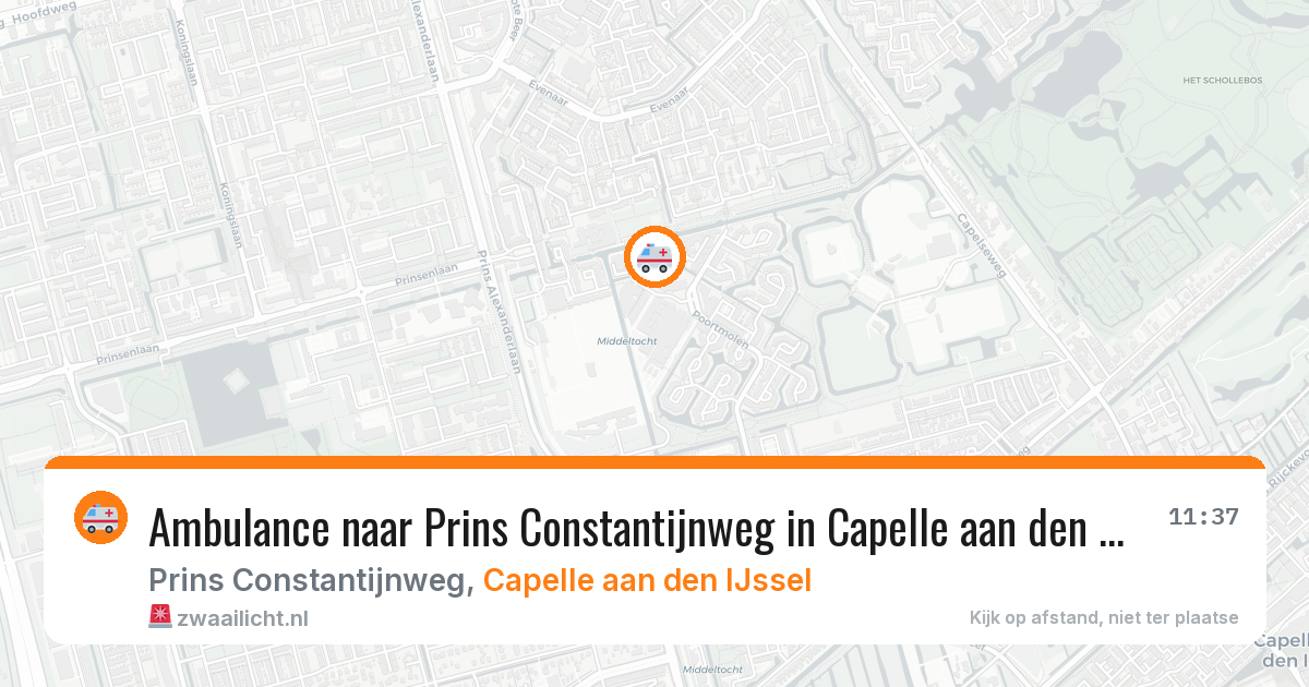 Ambulance naar Prins Constantijnweg in Capelle aan den IJssel — 31 mrt 2026