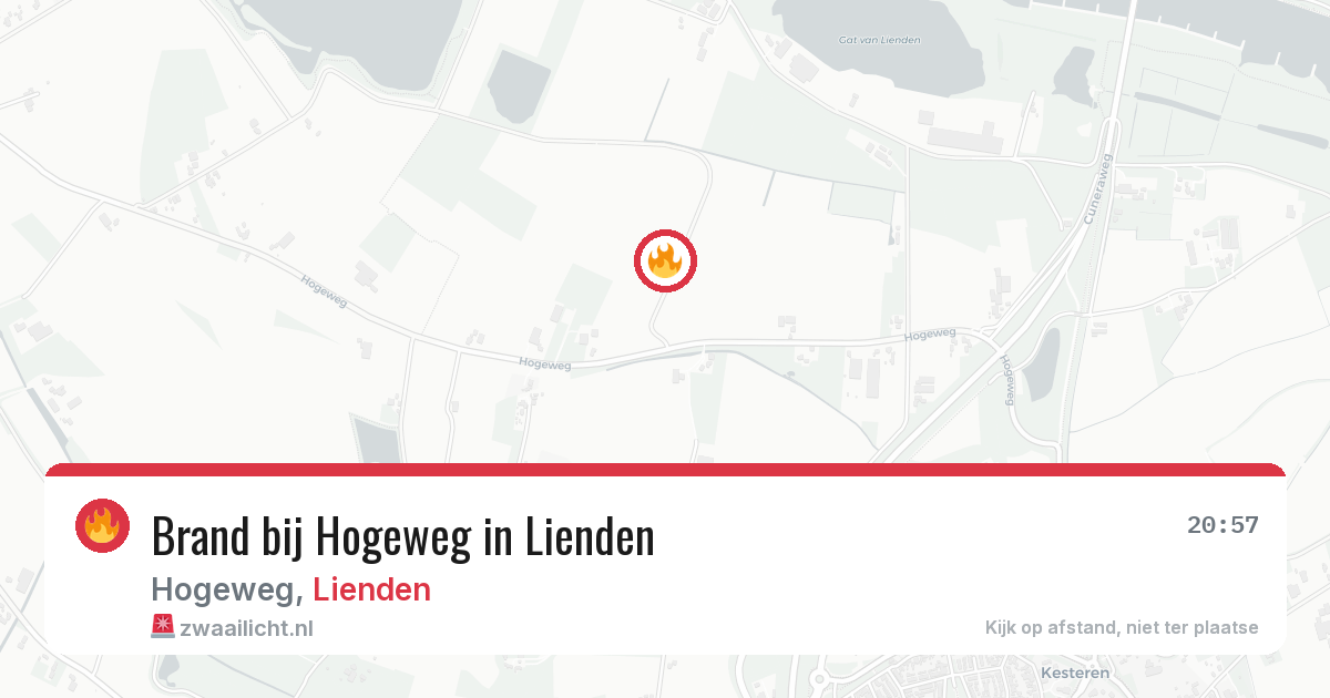 Brand bij Hogeweg in Lienden — 28 jul 2026