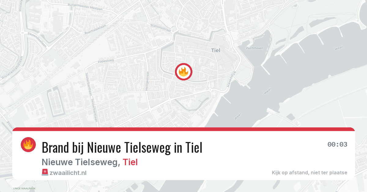 Brand bij Nieuwe Tielseweg in Tiel — 27 mei 2026