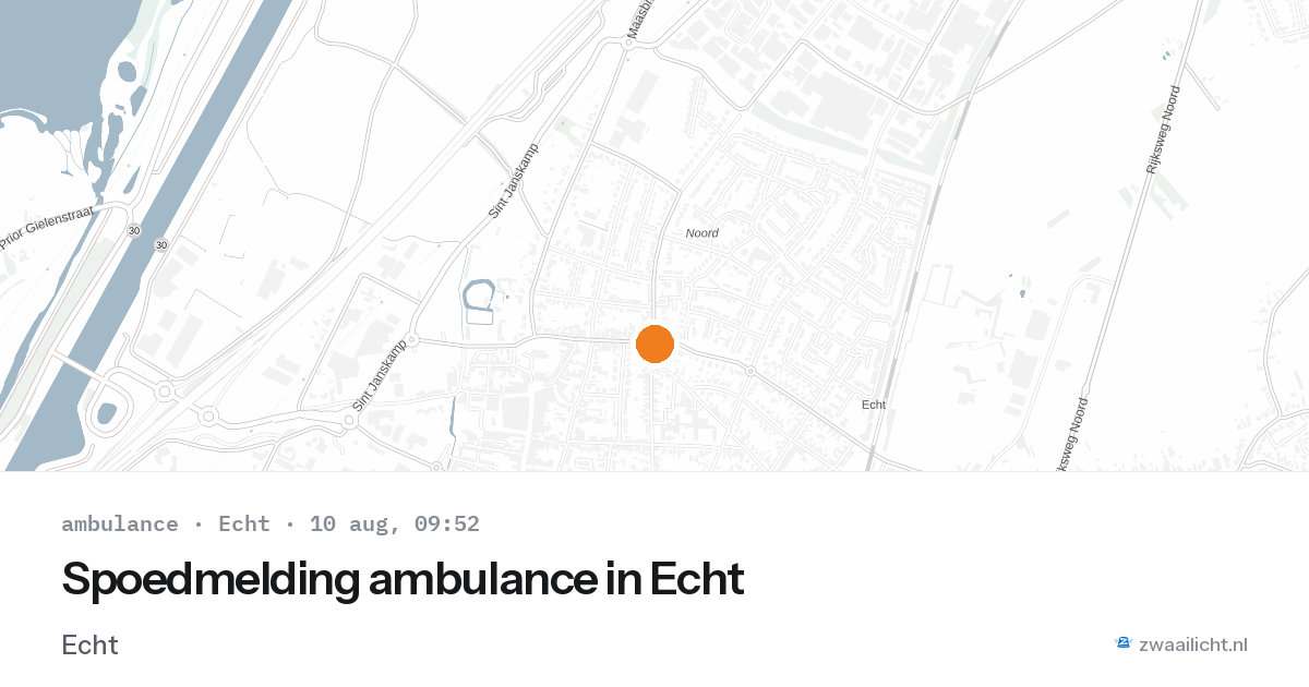 Spoedmelding ambulance in Echt — 10 aug 2026
