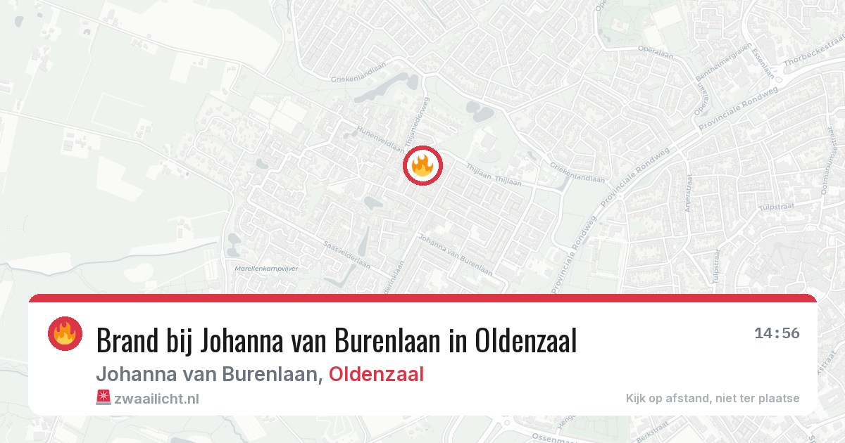 Brand bij Johanna van Burenlaan in Oldenzaal — 15 apr 2026