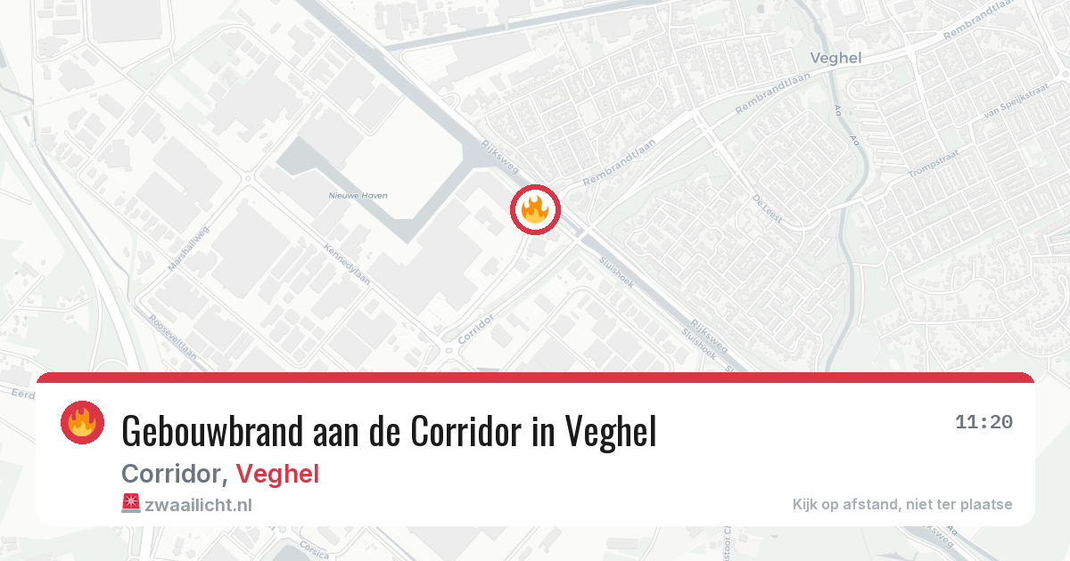 Gebouwbrand aan de Corridor in Veghel — 7 mei 2026