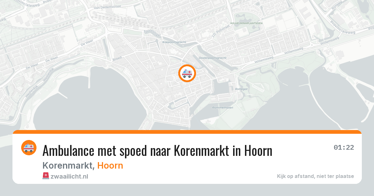 Ambulance met spoed naar Korenmarkt in Hoorn — 15 mei 2026