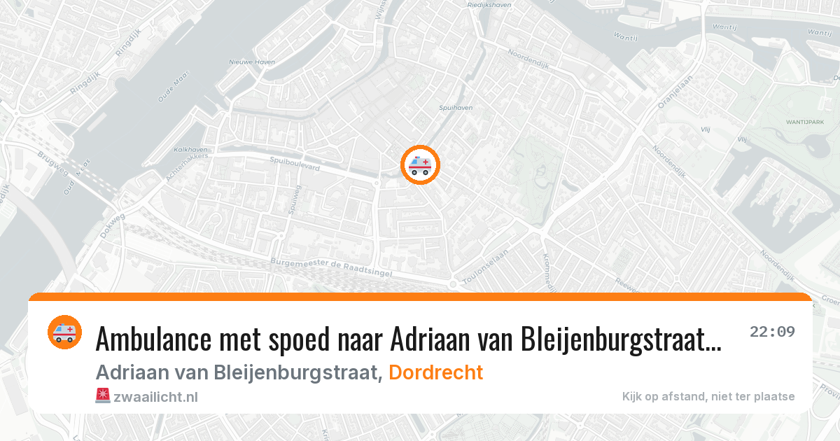 Ambulance met spoed naar Adriaan van Bleijenburgstraat in Dordrecht — 2 apr 2026