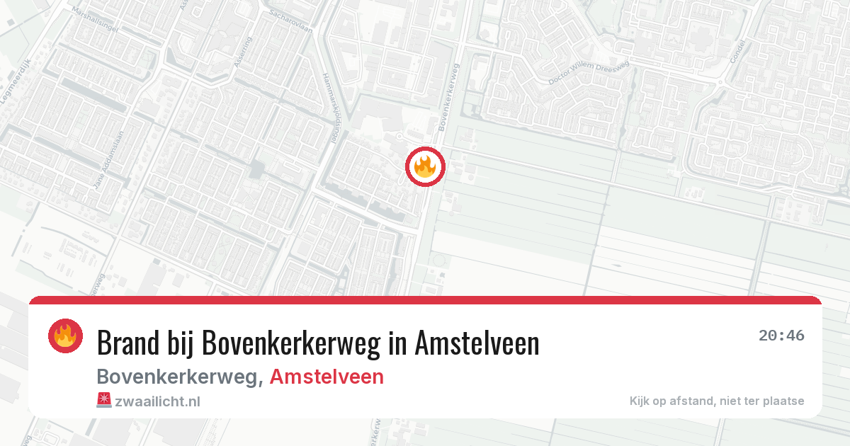 Brand bij Bovenkerkerweg in Amstelveen — 12 aug 2026