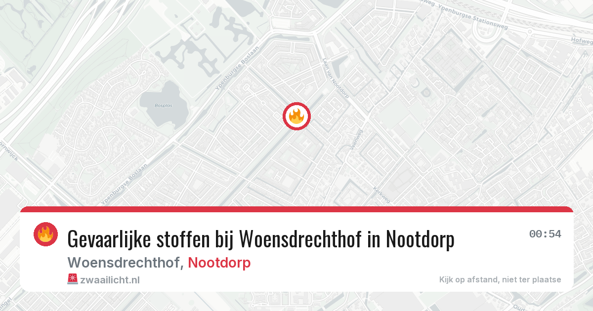 Gevaarlijke stoffen bij Woensdrechthof in Nootdorp — 18 jun 2026