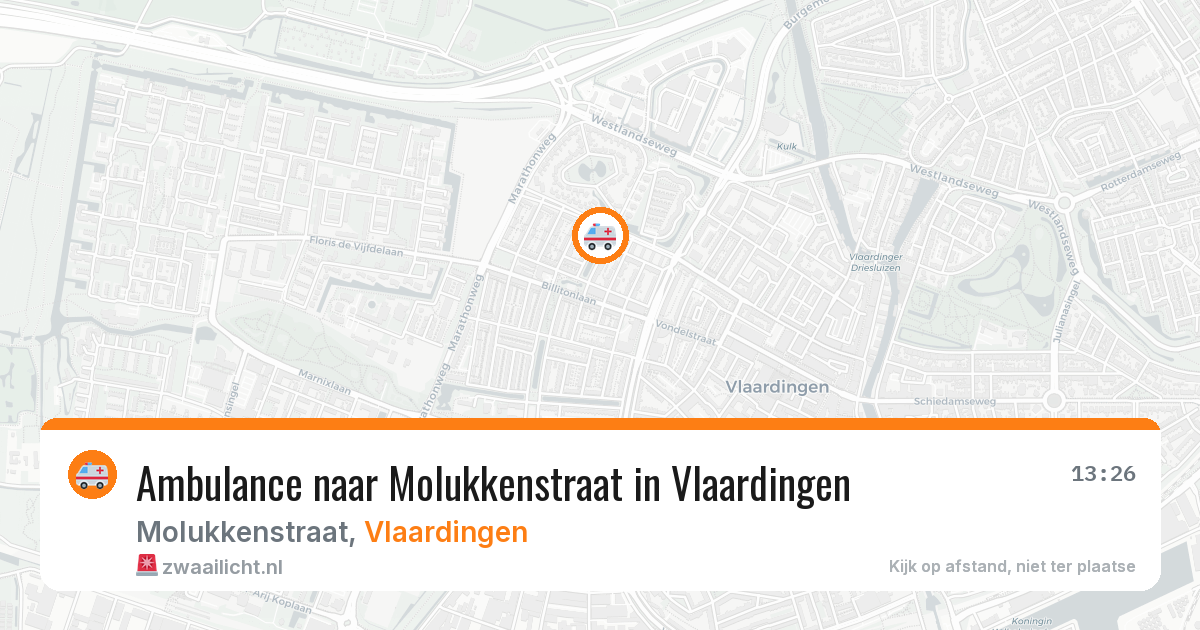 Ambulance naar Molukkenstraat in Vlaardingen — 7 mei 2026