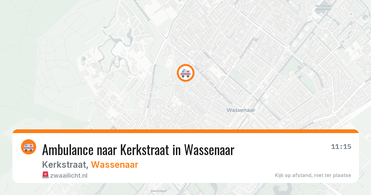 Ambulance naar Kerkstraat in Wassenaar — 6 apr 2026