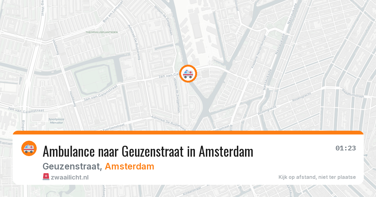 Ambulance naar Geuzenstraat in Amsterdam — 18 mrt 2026