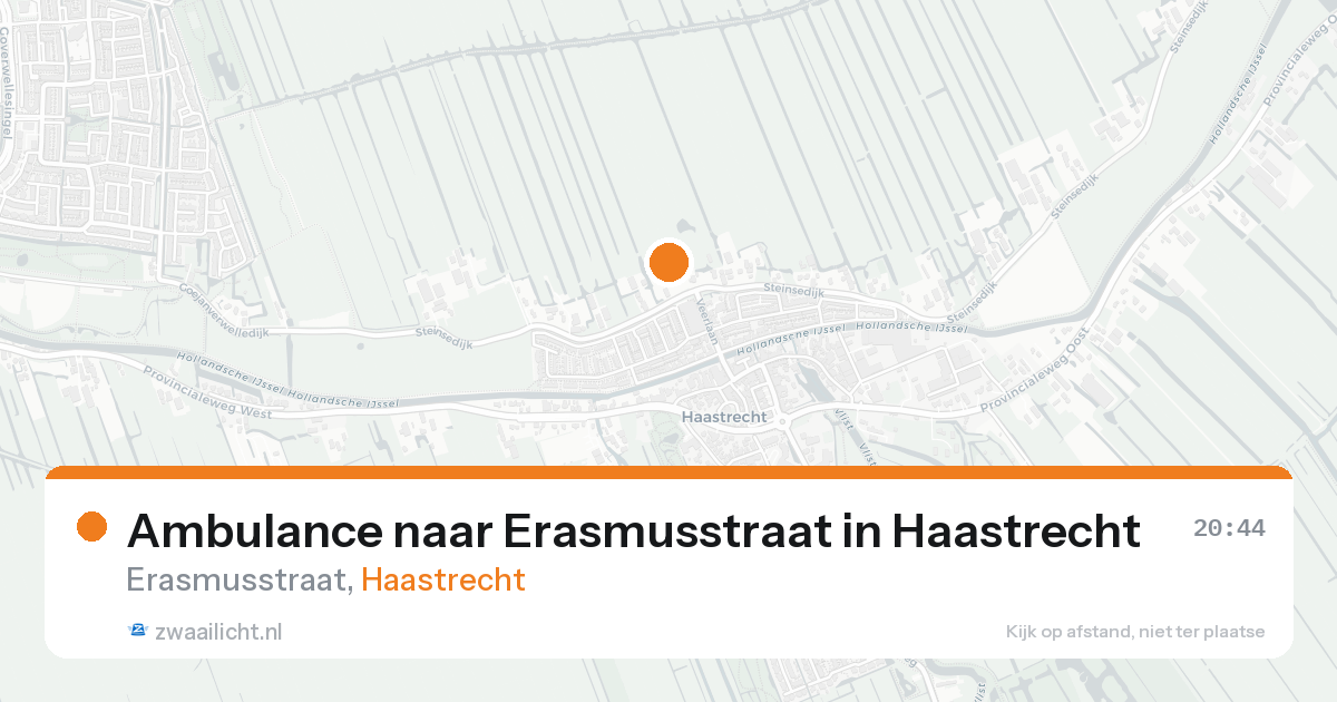 Ambulance naar Erasmusstraat in Haastrecht — 13 aug 2026