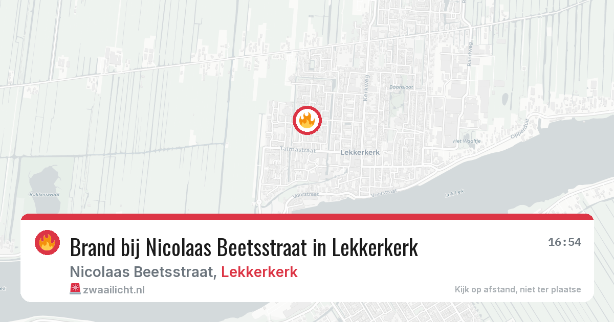 Brand bij Nicolaas Beetsstraat in Lekkerkerk — 3 jun 2026