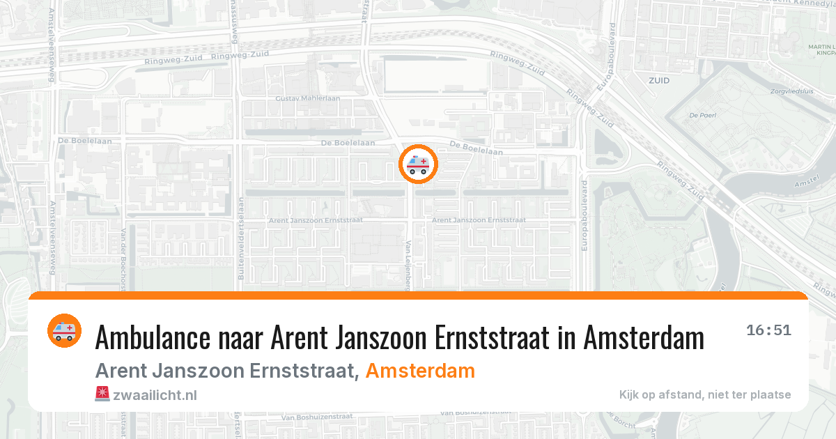 Ambulance naar Arent Janszoon Ernststraat in Amsterdam — 5 jun 2026