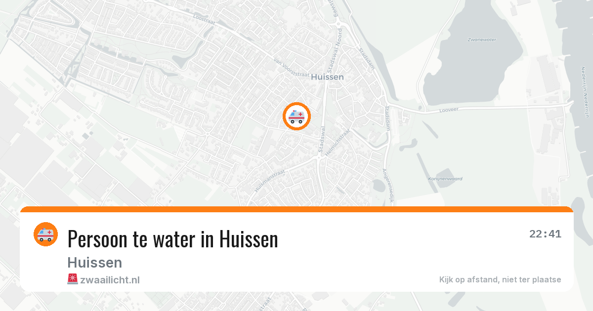 Persoon te water in Huissen — 11 aug 2026