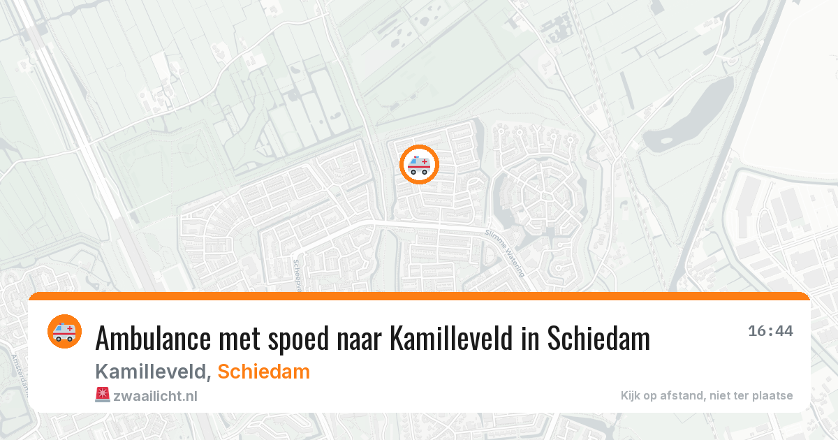 Ambulance met spoed naar Kamilleveld in Schiedam — 28 jun 2026