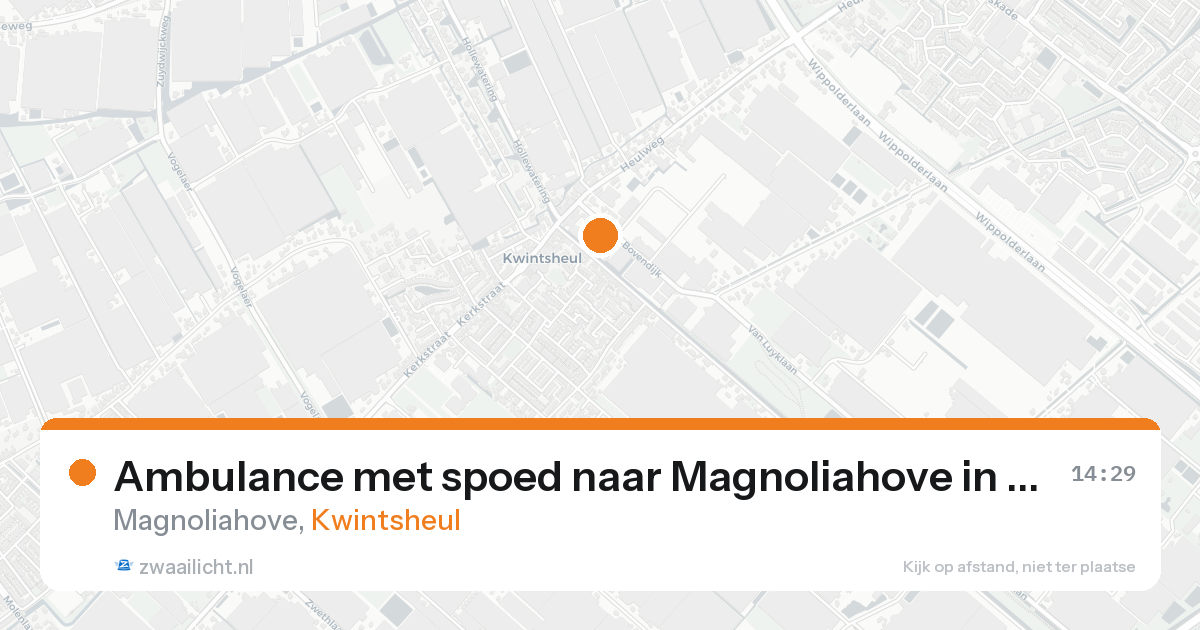 Ambulance met spoed naar Magnoliahove in Kwintsheul — 17 aug 2026
