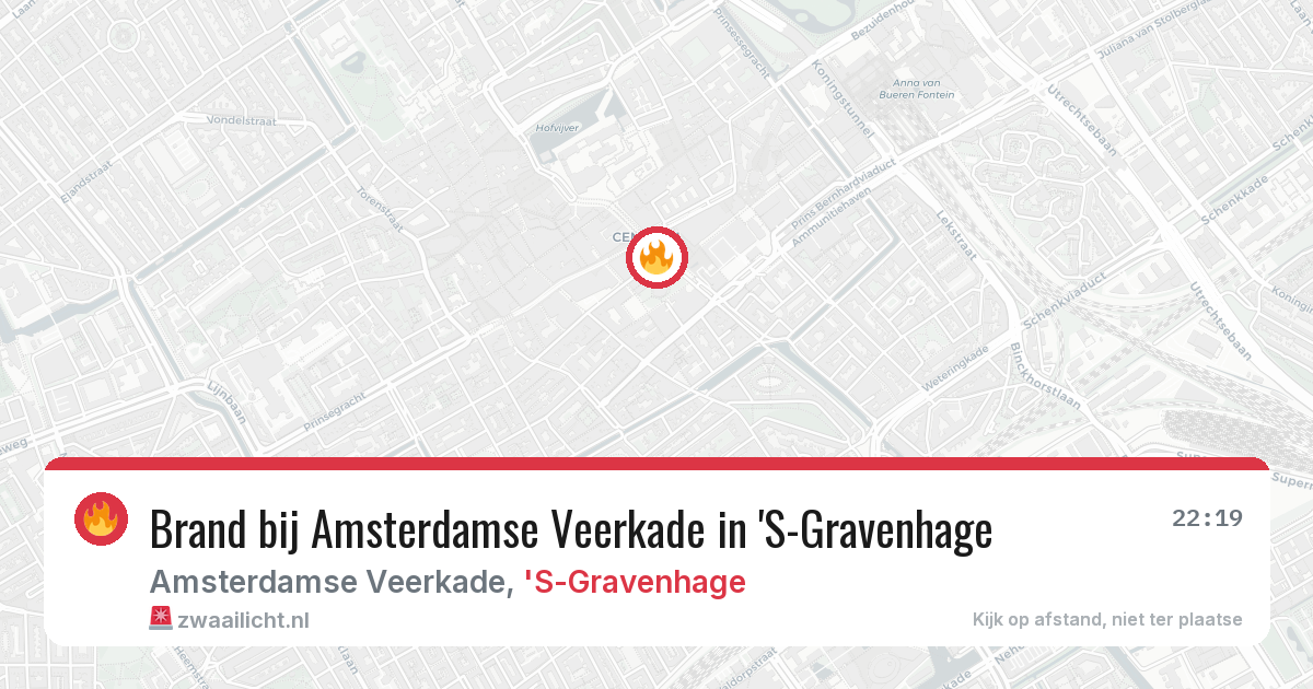Brand bij Amsterdamse Veerkade in 'S-Gravenhage — 1 apr 2026