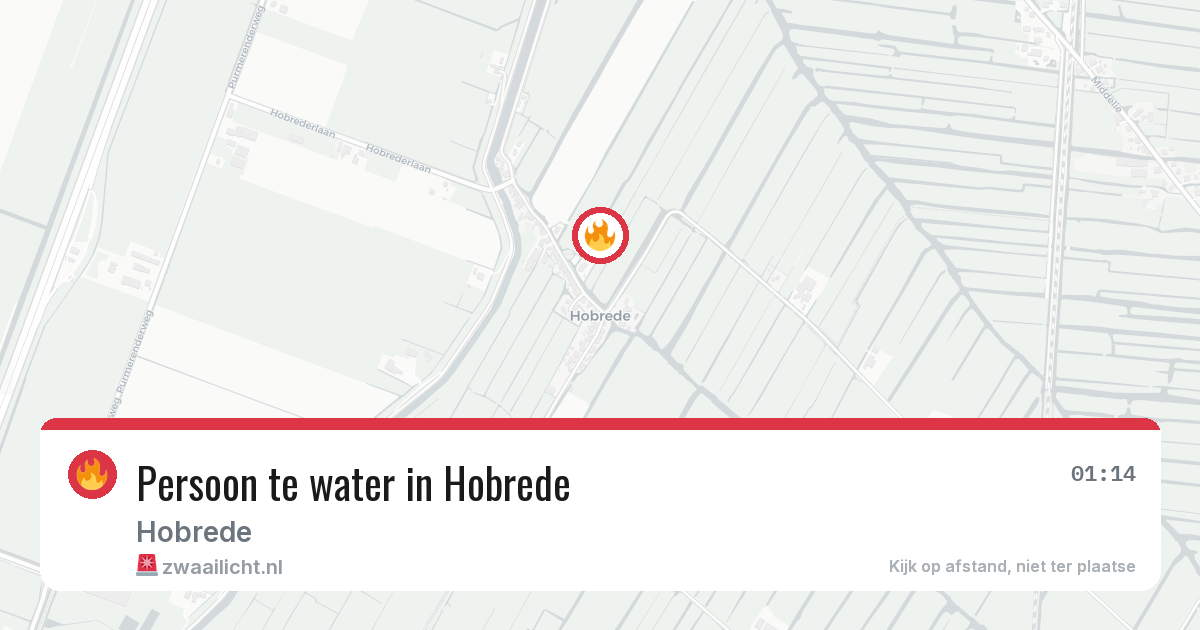 Persoon te water in Hobrede — 11 jun 2026
